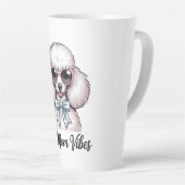 Pet Mom Vibes Poodle Dog Sunglasses Pink Gift Milchtasse (Rechte Ecke)