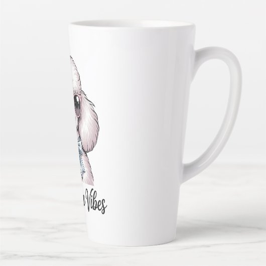 Pet Mom Vibes Poodle Dog Sunglasses Pink Gift Milchtasse (Rechts)