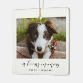 Pet-Morial in Love-Memory-Foto Keramikornament (Links)