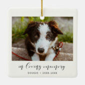 Pet-Morial in Love-Memory-Foto Keramikornament (Rückseite)