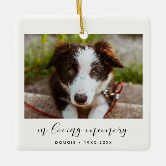 Pet-Morial in Love-Memory-Foto Keramikornament (Vorderseite)