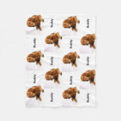 Pet Name And Photo Editable Fleece Blanket (Vorderseite)