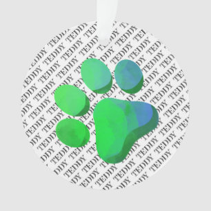PET NAME Muster PW Druckfarben Spaß drucken Ornament