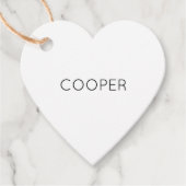 Pet NAME Paw druckt Katze Hund Schwarz-weißer Tier Geschenkanhänger (Vorderseite)