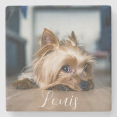 PET NAME Stone Untersetzer (Vorderseite)