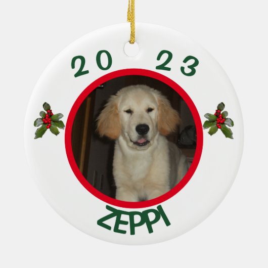 Pet Naughty List Weihnachten Keramik Ornament (Hinten)