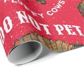 Pet nicht die flauschigen Kühe Weihnachtsgelbstein Geschenkpapier (Rolleneckpunkt)