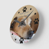 Pet Paare mit dem Foto Wall Clock Runde Wanduhr (Winkel)