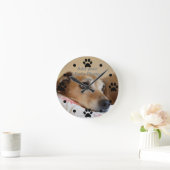 Pet Paare mit dem Foto Wall Clock Runde Wanduhr (Zuhause)