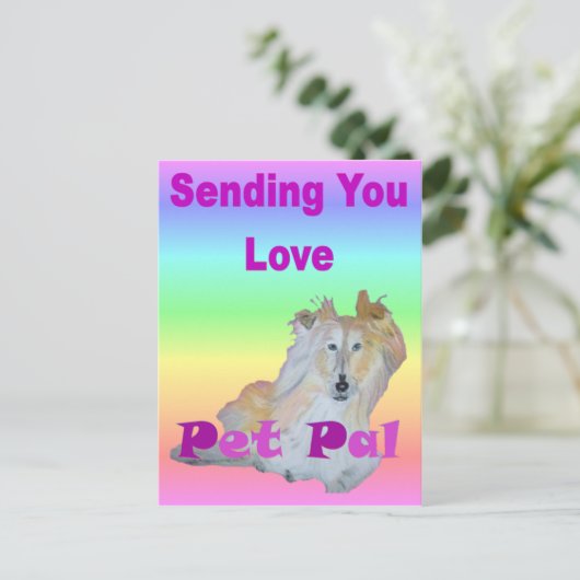 Pet Pal Postkarte (Stehend Vorderseite)