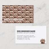 Pet Pattern Brown Cocker Spanisch Curl Dog Visitenkarte (Vorne/Hinten)