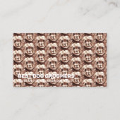 Pet Pattern Brown Cocker Spanisch Curl Dog Visitenkarte (Vorderseite)