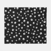 Pet Paw - Auto oder Hund Nahtloses Muster Fleecedecke (Vorderseite (Horizontal))