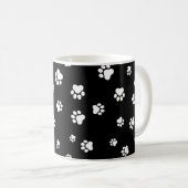 Pet Paw - Auto oder Hund Nahtloses Muster Kaffeetasse (VorderseiteRechts)