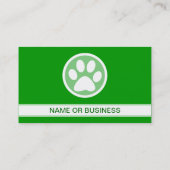 PET PAW-Blase Visitenkarte (Rückseite)
