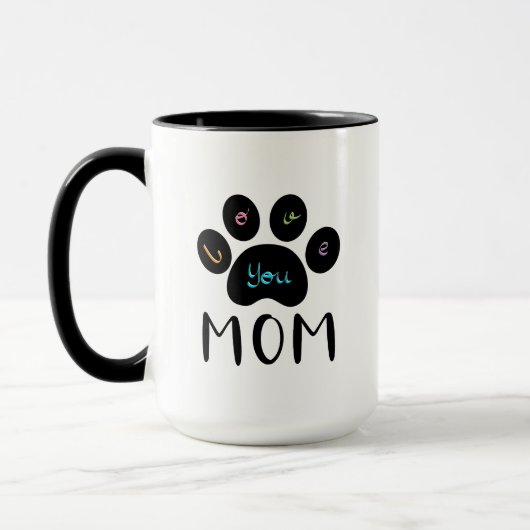 Pet Paw Dog Katze Liebe Sie MAMA Kaffee Tasse (Links)