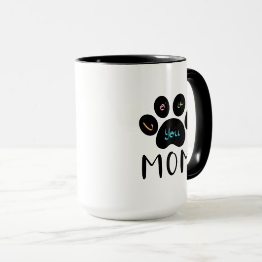 Pet Paw Dog Katze Liebe Sie MAMA Kaffee Tasse (VorderseiteRechts)