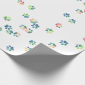 Pet Paw druckt überall Geschenkpapier (Ecke)