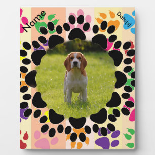 Pet Paw Frame auf Paws Fotoplatte