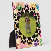 Pet Paw Frame auf Paws Fotoplatte (Seite)