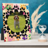 Pet Paw Frame auf Paws Fotoplatte (Seite)