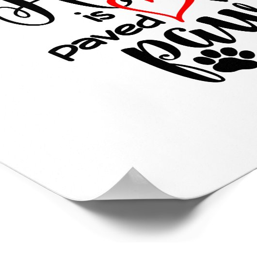 Pet Paw Heart Poster (Ecke)