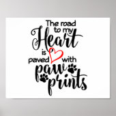 Pet Paw Heart Poster (Vorne)