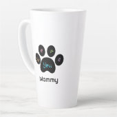 Pet Paw Hund / Katze Liebe Sie Mommy Latte Tasse (Linke Ecke)
