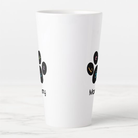 Pet Paw Hund / Katze Liebe Sie Mommy Latte Tasse (Vorderseite)