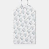 Pet Paw Print Aquarell Kunst, grau Spaß Geschenkanhänger (Rückseite)