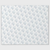 Pet Paw Print Aquarell Kunst, grau Spaß Geschenkpapier (Flach)