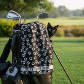 Pet Paw Print Black und Grau Custom Golf Handtuch