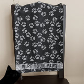 Pet Paw Print Black und Grau Custom Golf Handtuch