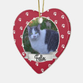 Pet Paw Print Foto Keepake Keramik Ornament (Links)