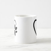 Pet Paw Print Heart Tasse (Mittel)