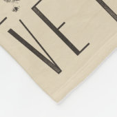 Pet Paw Print Liebe Typografie Muster Fleecedecke (Ecke)