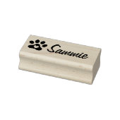 Pet paw print with heart custom cat dog name gummistempel (Stempel)