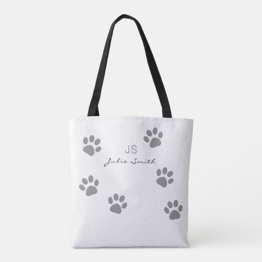 PET paws animal PATH YOUR NAME Tasche (Rückseite)