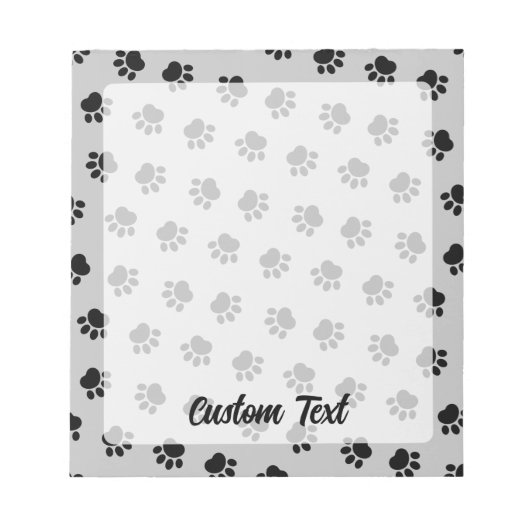 Pet Paws Muster Editor Notizblock (Vorderseite)