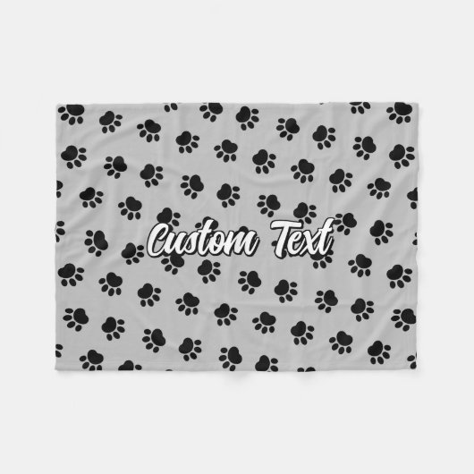 Pet Paws Muster Fleece Blanket (Vorderseite (Horizontal))