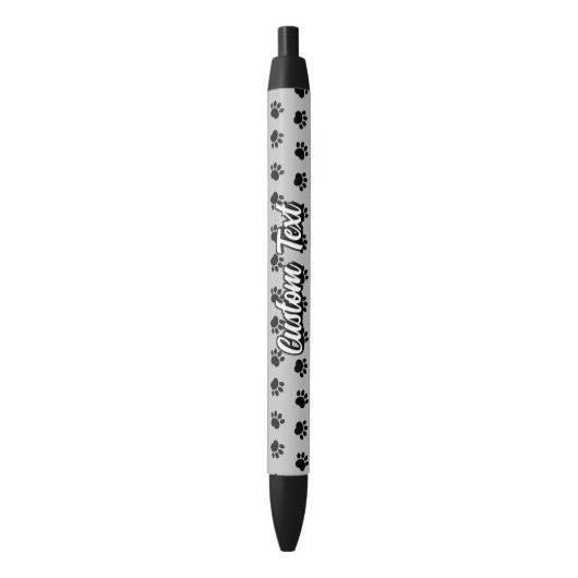 Pet Paws Pattern Black Ink Pen Kugelschreiber (Vorderseite Vertikal)