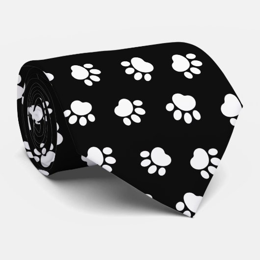 Pet Paws Pattern Neck Tie Krawatte (Gerollt)