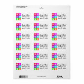 "Pet Paws" Pop Art Address Label Adressaufkleber (Vorne)