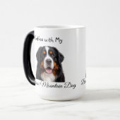   Pet Photo Bernese Mountain Dog  Personalize Verwandlungstasse (Vorderseite Links)