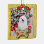 Pet Photo Christmas, Keepsake for Dog Lovers Keramikornament (Rechts)