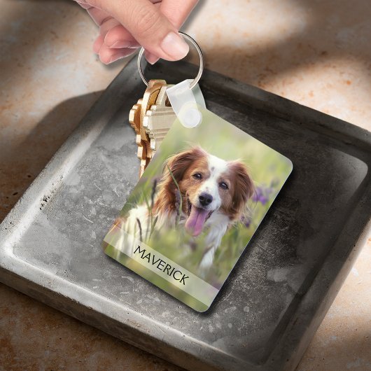 Pet Photo Double Sided Aluminum Schlüsselanhänger