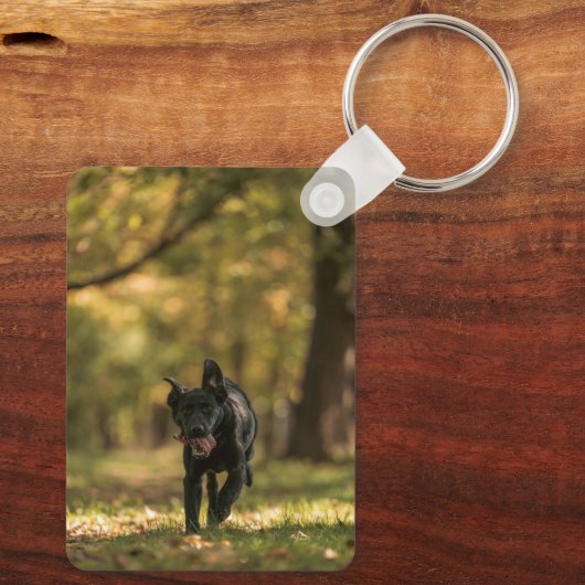 Pet Photo Keychain Custom Two Photo Double Sided Schlüsselanhänger (Rückseite)