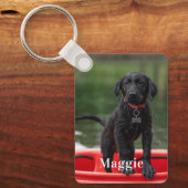 Pet Photo Keychain Custom Two Photo Double Sided Schlüsselanhänger (Vorderseite)