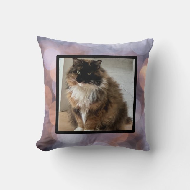 pet photo - purple dots kissen (Vorderseite)