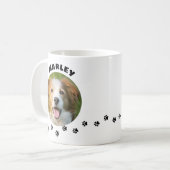 Pet Photo with Paw Prints Trail for Cat and Dog Co Kaffeetasse (Vorderseite Links)